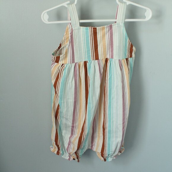 🍁5/$25🎃 Carter's Size 24M Stripe Romper - Picture 2 of 2